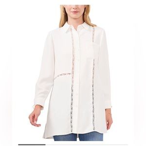 NWOT white tunic blouse Vince Camuto